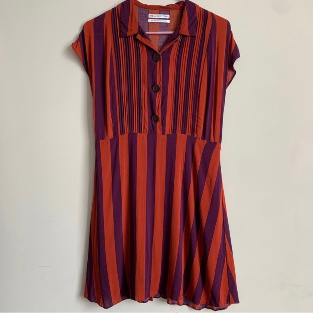 Urban Outfitters Purple Orange Striped Dress